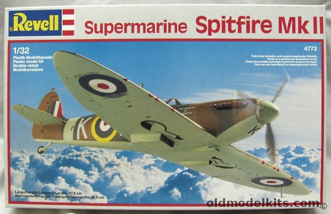 Revell 1/32 Supermarine Spitfire MkII - RAF No. 118(F) Sq A.S.C. Lumsden May 1941 Ibsley Hants / No. 41(F) Sq Sqn. Ldr D.O. Findlay DFC Nov '41 Hornchurch, 4773 plastic model kit